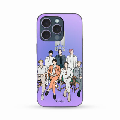 BTS Gang Glass Case Back Cover For All Mobile Models