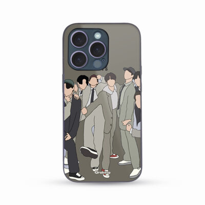 BTS Members Glass Case Back Cover For All Mobile Models