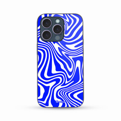 Blue Topography Glass Case Back Cover For All Mobile Models