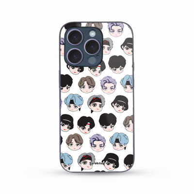 BTS Stars Glass Case Back Cover For All Mobile Models