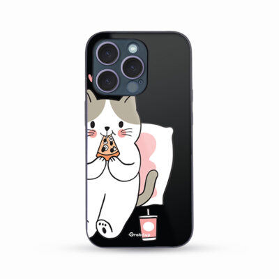 Cat King Glass Case Back Cover For All Mobile Models