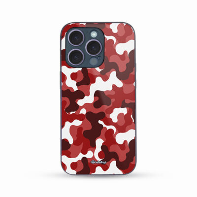 Cherry Bomb Camo Glass Case Back Cover For All Mobile Models