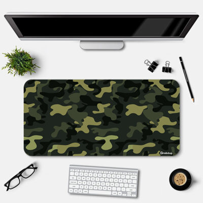 Military Green Camo Desk Mat