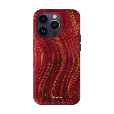 Red Wavy Pattern Saree Hard Cases For All Mobile Models