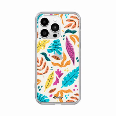 Tropical Leaf Art Clear Silicone Cases