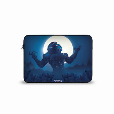 Bewolf On Clear Moon Laptop Sleeves