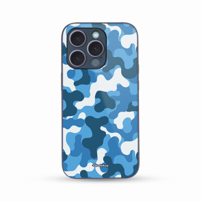 Blueberry Camo Glass Case Back Cover For All Mobile Models