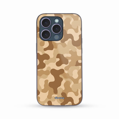 Brown Camo Glass Case Back Cover For All Mobile Models