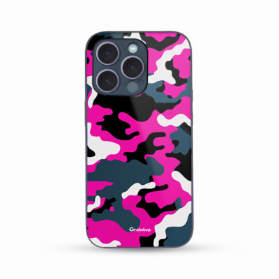 Cherry Blossom Camo Glass Case Back Cover For All Mobile Models