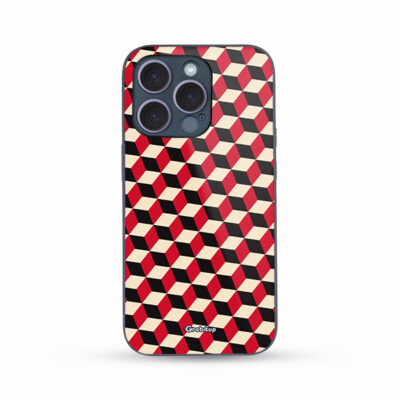 Cubic Pattern Glass Case Back Cover For All Mobile Models