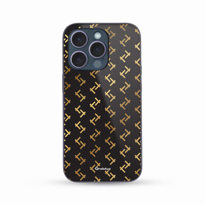 Gold Pattern Glass Case Back Cover For All Mobile Models