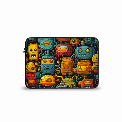 Robots Doodle Pattern Laptop Sleeves