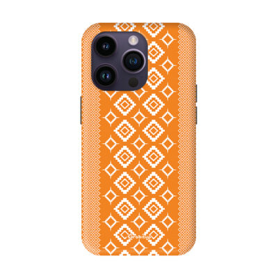 Orange Vintages Traditional Pattern Saree Hard Cases For All Mobile Models