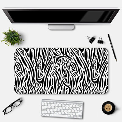 Zebra Stripes Pattern Desk Mat