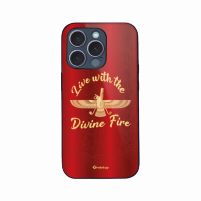 Divine Fire of Parsis Zoroastrianism Glass Case Back Cover For All Mobile Models