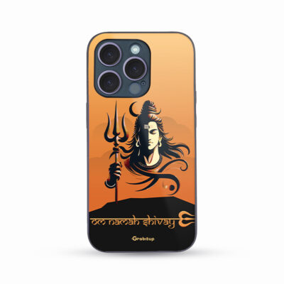 Om Mahadev Shiva Glass Case Back Cover For All Mobile Models